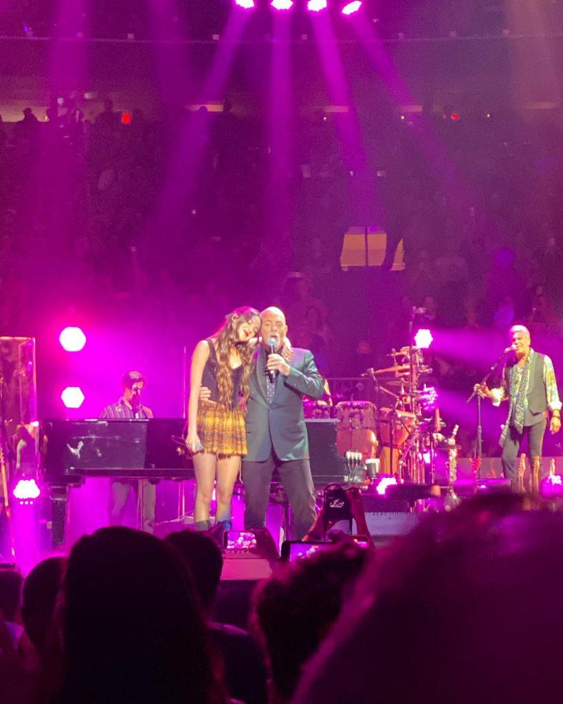 Olivia Rodrigo on stage with Billy Joel